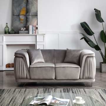 Picture of CALLISTA 2+1 Chesterfield Velvet Sofa Range (Gray)