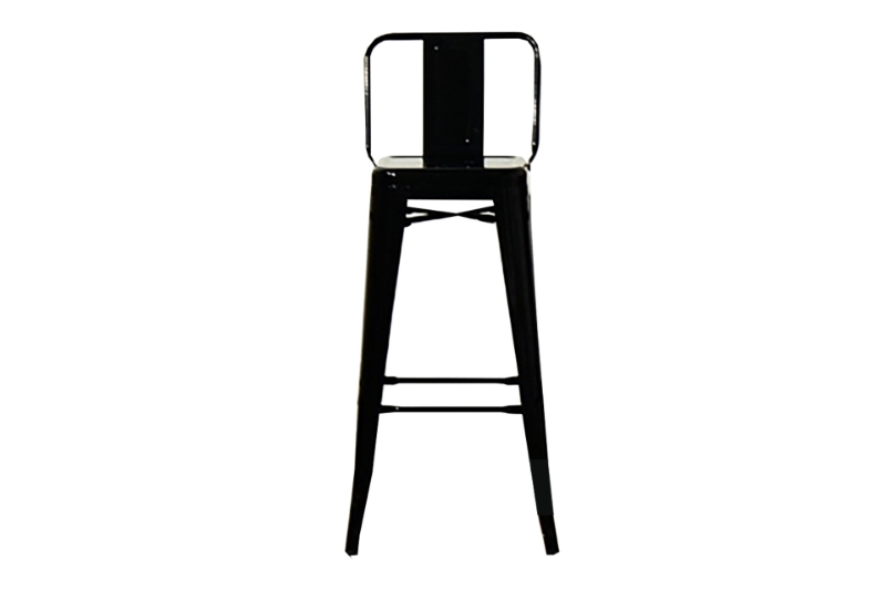 Picture of TOLIX Replica Bar Stool Seat H76 with Back - Black