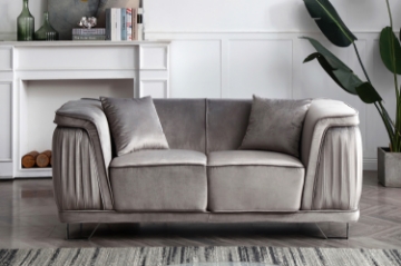 Picture of CALLISTA 2+1 Chesterfield Velvet Sofa Range (Gray)