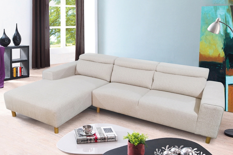 Picture of LOGAN SECTIONAL SOFA WITH ADJUSTABLE HEADSET IN BEIGE