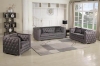 Picture of DELUCA  EMBELLISHED TUFTED LOVE SEAT (Gray)
