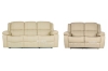 Picture of BRIGHTON RECLINING 1+ 2+3 Sofa Range (Beige) Air Leather- 2 Seater with Console (Loveseat)