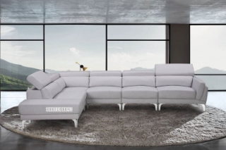 Picture of HAMILTON Sectional Modular Sofa (Light Grey) - Facing Left