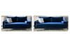 Picture of MARYJANET Velvet Sofa Range (Space Blue) - Loveseat + Sofa Set