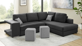 Picture of KARINA Sectional Sofa/ Sofa Bed With Stools And Charger - Facing Right with USB Port