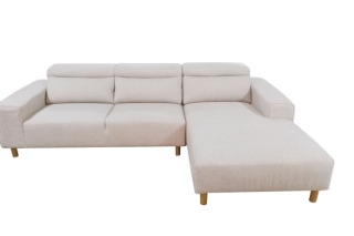Picture of LOGAN Sectional Sofa With Adjustable Headset (Beige) - Right