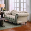 Picture of MARSALA 3+2+1 Chesterfield Tufted Fabric Sofa Range (Beige) - 3 Seater