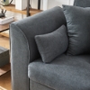 Picture of ARK  STEEL FRAME THREE SEATER SOFA WITH OTTOMAN IN GRAY