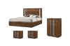 Picture of SANDRA 4PC Bedroom Combo Set in Eastern King Size (Walnut)