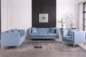 Picture of CLARISA CHESTERFILED SOFA RANGE IN LIGHT BLUE