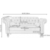 Picture of KENDRA 3+2 Steel Frame Chesterfield Sofa Range (Blue Velvet) - 3+2 Set