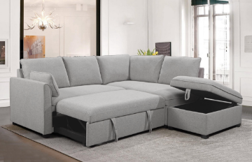 Picture of PARKLAND Sectional Sofa with Pull-Out Bed & Storage Ottoman