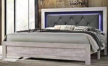 Picture of DELIA Upholstery Bed Frame with LED Headboard in Eastern King Size