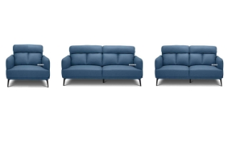 Picture of SIKORA 3+2+1 Fabric Sofa Range *Blue - 1+2+3 Set