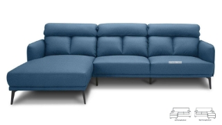 Picture of Sikora Sectional fabric Sofa *Blue - Facing Left