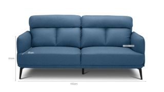 Picture of SIKORA 3+2+1 Fabric Sofa Range *Blue - Loveseat