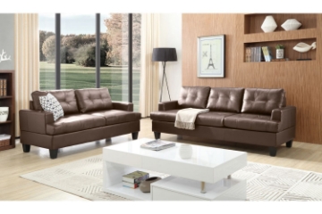 Picture of KNOLLWOOD Air Leather Sofa Range (Brown)