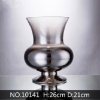 Picture of Medium Grey and Clear Glass Plated Vase--# 10141