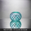 Picture of Medium Aqua Green Silver Prism Vase--#57265