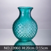 Picture of Emerald Pebbled Floral Vase--#22060