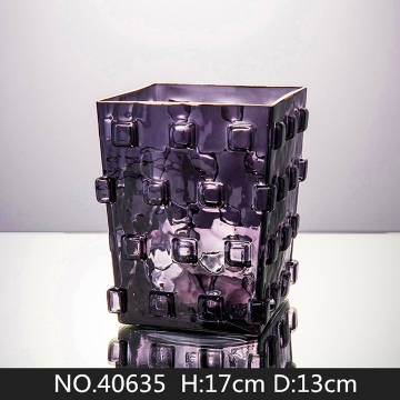 Picture of Large Eggplant Square Vase--#40635