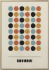 Picture of BAUHAUS DOTS POSTER Canvas Print Wall Art 31.5"x23.5" wood color frame