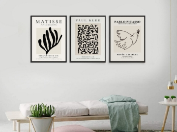 Picture of Black White Canvas Print Wall Art (80x60)