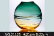Picture of Medium Prairie  Gold Ringed Vase--#21125