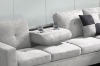 Picture of NEBULA Sectional Sofa with Storage Ottoman & Drop-Down Console (Light Grey) - Facing Left