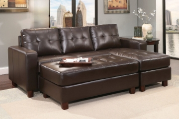 Picture of COLTON REVERSIBLE SECTIONAL SOFA/SOFA BED (BROWN)