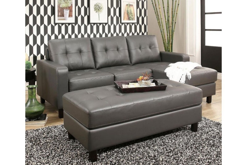 Picture of COLTON REVERSIBLE SECTIONAL SOFA/SOFA BED (GREY)