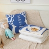 Picture of 2-in-1 Multifunction Throw Pillow & Cotton Blanket/ Quilt *Blue Deer