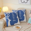 Picture of 2-in-1 Multifunction Throw Pillow & Cotton Blanket/ Quilt *Blue Deer