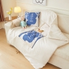 Picture of 2-in-1 Multifunction Throw Pillow & Cotton Blanket/ Quilt * Blue Deer