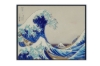 Picture of THE GREAT WAVE OFF KANAGAWA BY HOKUSAI - Black Framed Canvas Print Wall Art (51"x31.5")