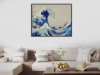 Picture of THE GREAT WAVE OFF KANAGAWA BY HOKUSAI - Black Framed Canvas Print Wall Art (51"x31.5")
