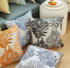Picture of PALM LEAVES 3D JACQUARD PILLOW CUSHION WITH INNER - CUSHION 65142 GREEN 45x45CM