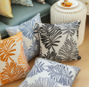 Picture of PALM LEAVES 3D JACQUARD PILLOW CUSHION WITH INNER - CUSHION 70084 GREEN 40x60CM