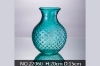 Picture of Emerald Pebbled Floral Vase--#22060