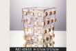 Picture of Large Gold Square Clear Glass Vase--#40633