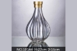 Picture of Medium Silver with Gold Top Ribbed Vase--#10144 