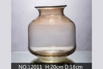 Picture of Medium Gold and Clear Table Vase - #12011