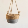 Picture of GREY DRIP Natural Jute Rope Hanging Planter Basket