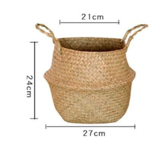 Picture of Seagrass Belly Basket/ Floor Planter/ Storage Belly Basket in Natural Color Medium Size