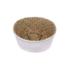 Picture of Seagrass Belly Basket/ Floor Planter/ Storage Belly Basket in White & Natural Two Tone Color Small Size