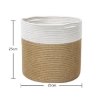 Picture of Jute Rope Plant Basket/ Storage Organizer *White & Natural Large Size