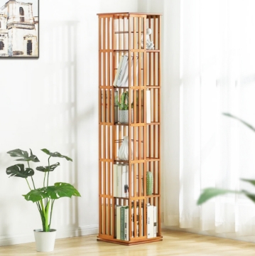 Picture of MINIMALIST  6-Layer Rotation Bookshelf (Natural) 