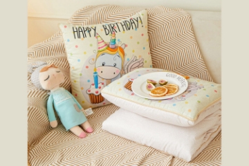 Picture of 2-in-1 Multifunction Throw Pillow & Cotton Blanket/ Quilt *Pony
