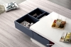 Picture of HANIMONT 120 Coffee Table with LED Lights (Swivel Storage/High Gloss White Top)