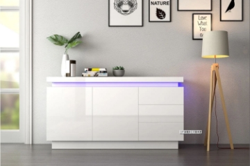 Picture of BLANC 59" Buffet with LED Lights (High Gloss White)